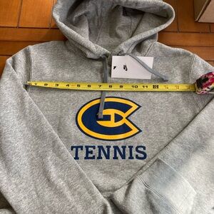 Nike Gray and Blue Tennis Hoodie